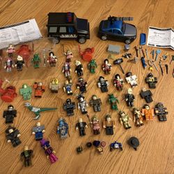 Large Lot Of Roblox Figures And Vehicles 
