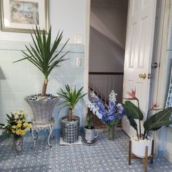 Beautiful Real Flower Vases  & Silk Flowr Vases ...all In The Pixs Firm  Only $65