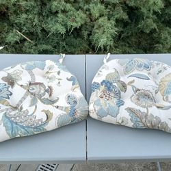 SET OF 2 TIE-BACK CHAIR CUSHIONS FOR $5