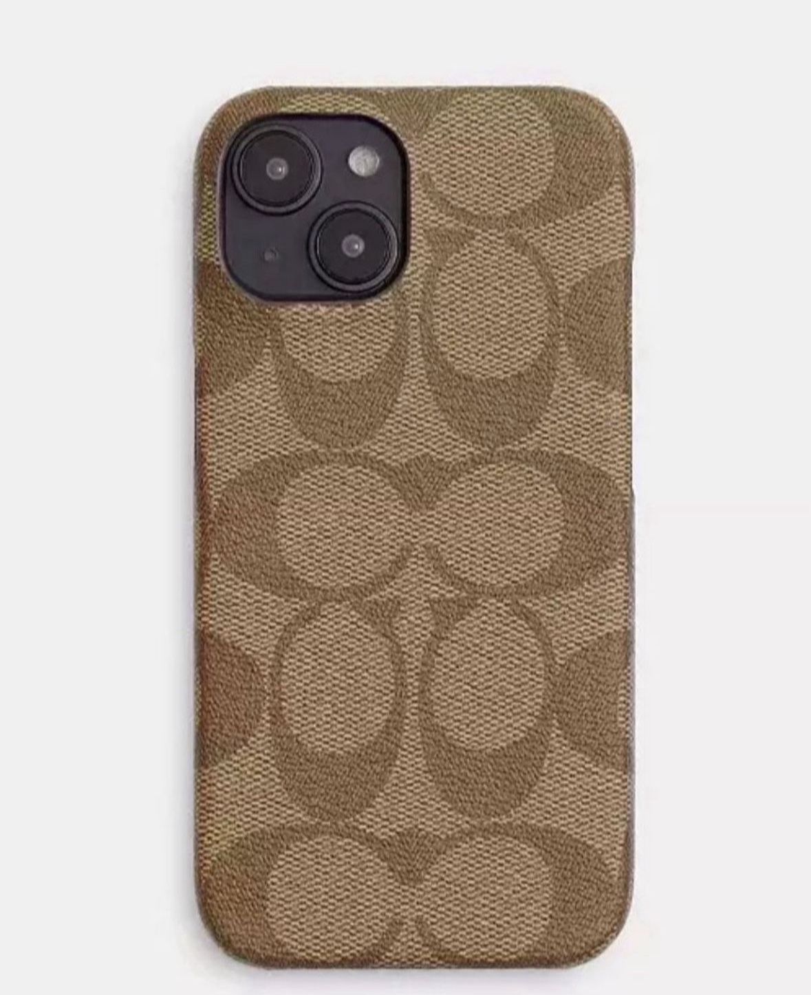 Like NEW COACH brand 14 Pro iPhone Case Brown Signature Canvas