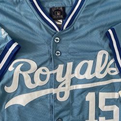 Kansas City Royals Throwback Retro Jersey Men’s Large Carlos Beltran