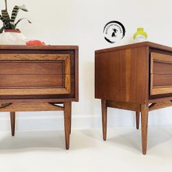 Basic Witz mid century 2-drawer nightstands /Side tables/ Mid Century Tables/ Mid Century Furniture/ Boho 