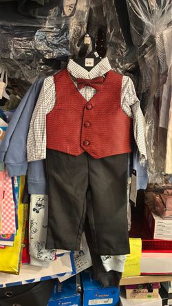 NEW Boys red suit 4pcs