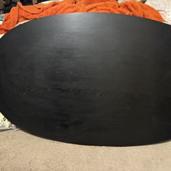 Black Oval MCM Dining Table 
