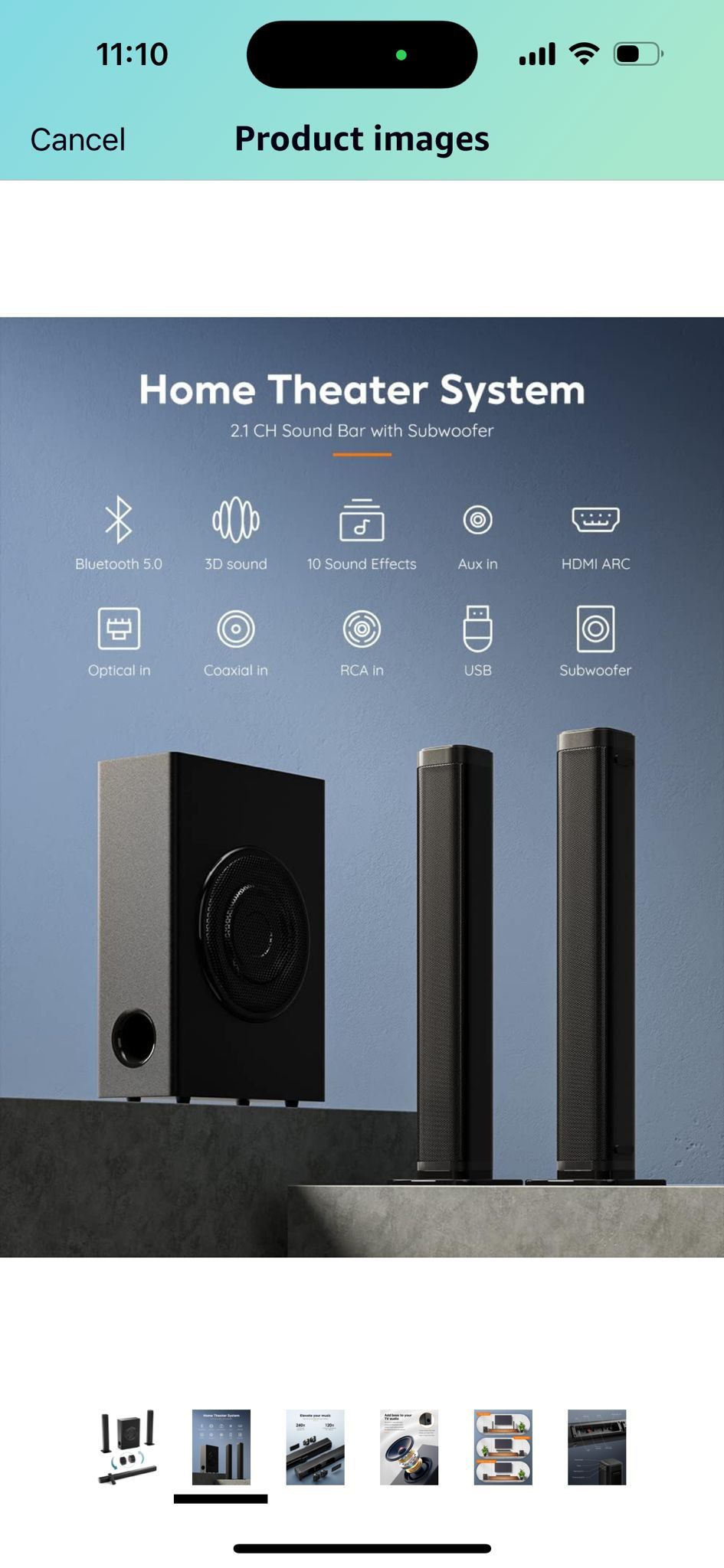 Sound Bars for TV with Subwoofer Bluetooth