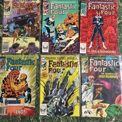 Lot Of 6 Fantastic Four 80s Marvel Comics