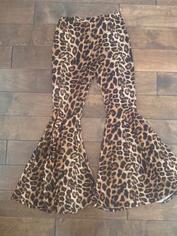 Leopard bell bottoms