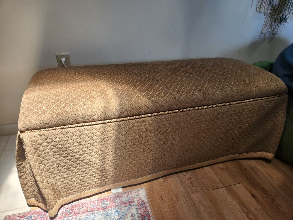 Storage Bench With Cushion Brown