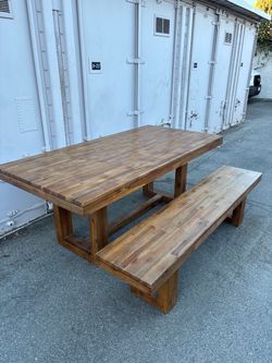 Beautiful Rustic Solid Wood Dining Table