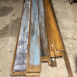 Solid wood tongue and groove boards one side has been painted over