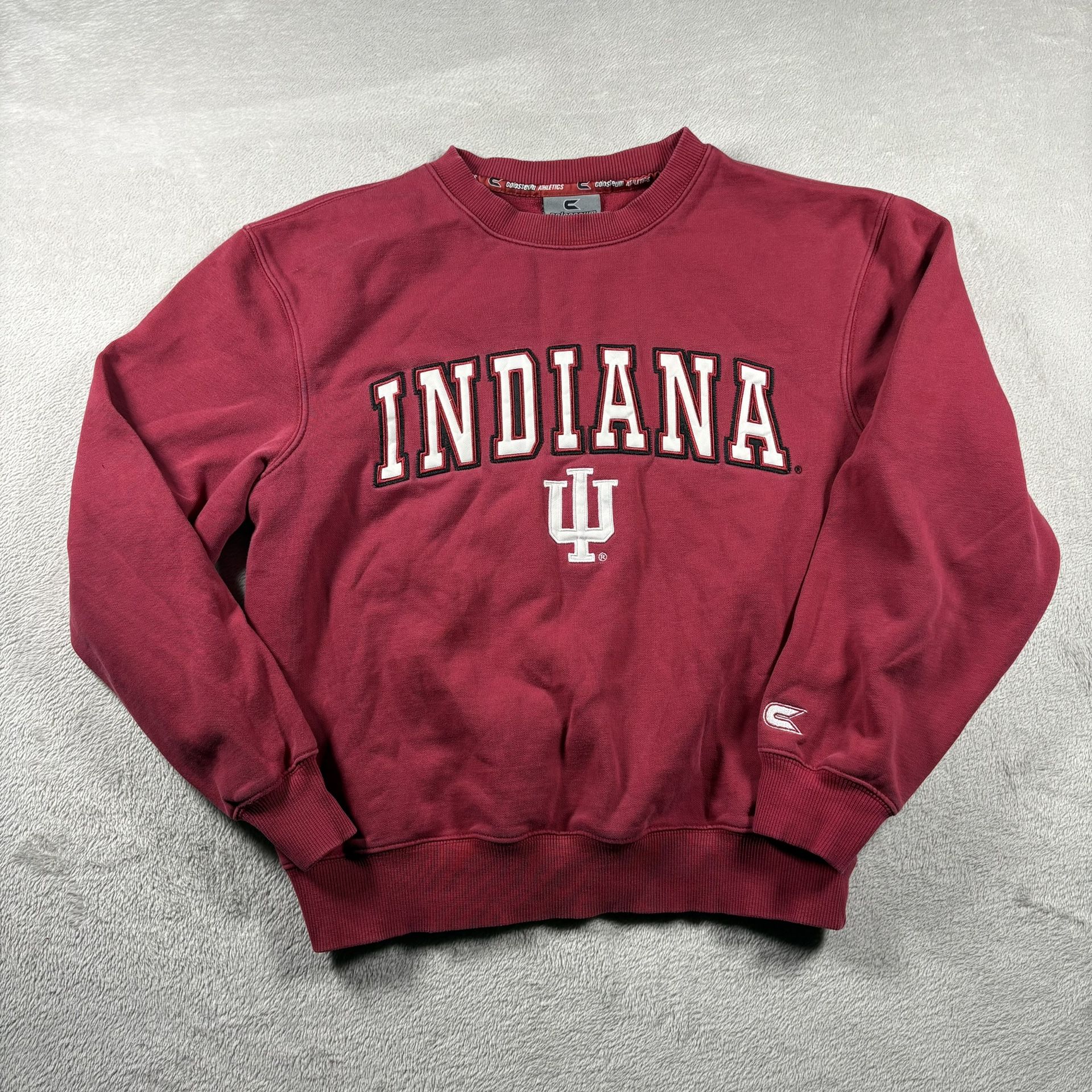 Colosseum Indiana Hoosiers Men’s Size S Red Logo Crew Neck Sweatshirt #1261