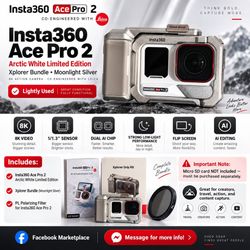 Insta360 Ace Pro 2 Arctic White Limited Edition 8k Camera