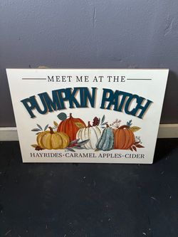 Pumpkin Patch Fall Decorative Wall Sign