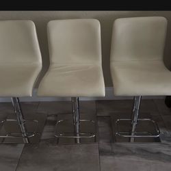 Ivory Bar Stool Set Of 3 