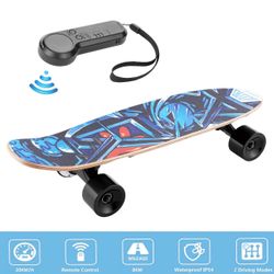 Powerful Electric Skateboard with 3 Speeds, Wireless Remote Control, and Durable Maple Deck - Perfect Gift for Adults and Teens