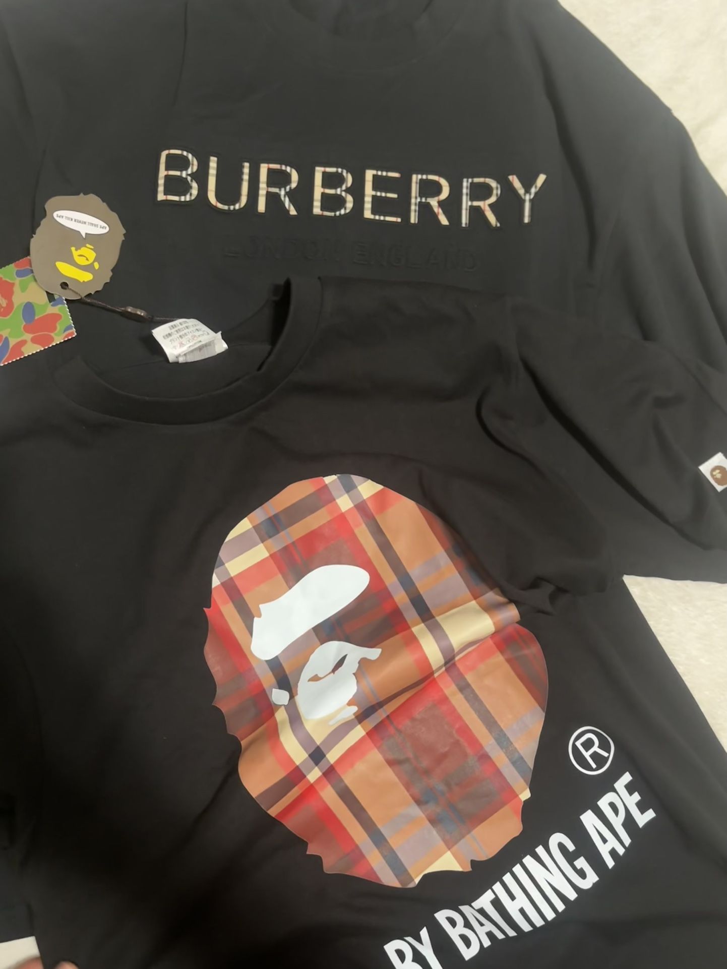 New Bape Shirt & Burberry Shirt