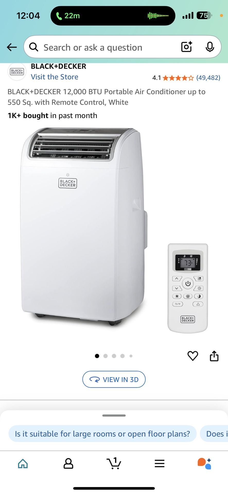 Black Decker Portable AC