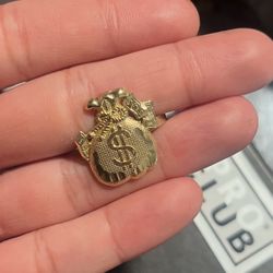 10k Gold Money Bag Ring 