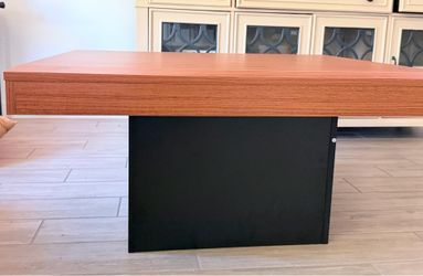 35 Inch Square Coffee Table Farmhouse Wood Small Living Room Table