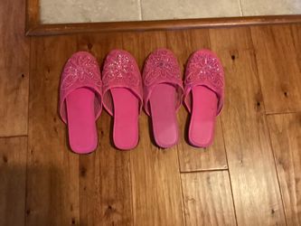 2 Pairs Pink Slippers.  (NEW )   Total $8
