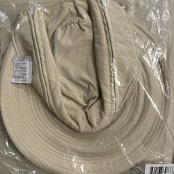 SUN CUBE Women Sun Hat for Outdoor UV Protection, Wide Brim Sun Hat, Convertible Zip-off beige