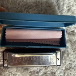 Jambone Harmonica with Case & Cleaning Cloth – Retro Mouth Organ