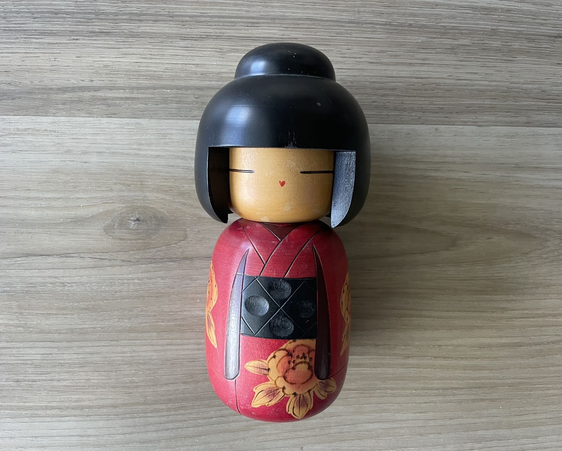 Japanese Handmade Kokeshi Doll Signed Collectible