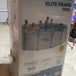 Summer Waves 14ft x 42" Above Ground Elite Metal Frame Pool Complete with Ladder, Pump & Cover  (Reasonable offers considered) 