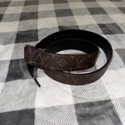 LV Initales Belt Brown Silver