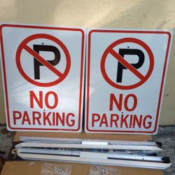 No Parking Signs With Sticks And Screws 2 Count