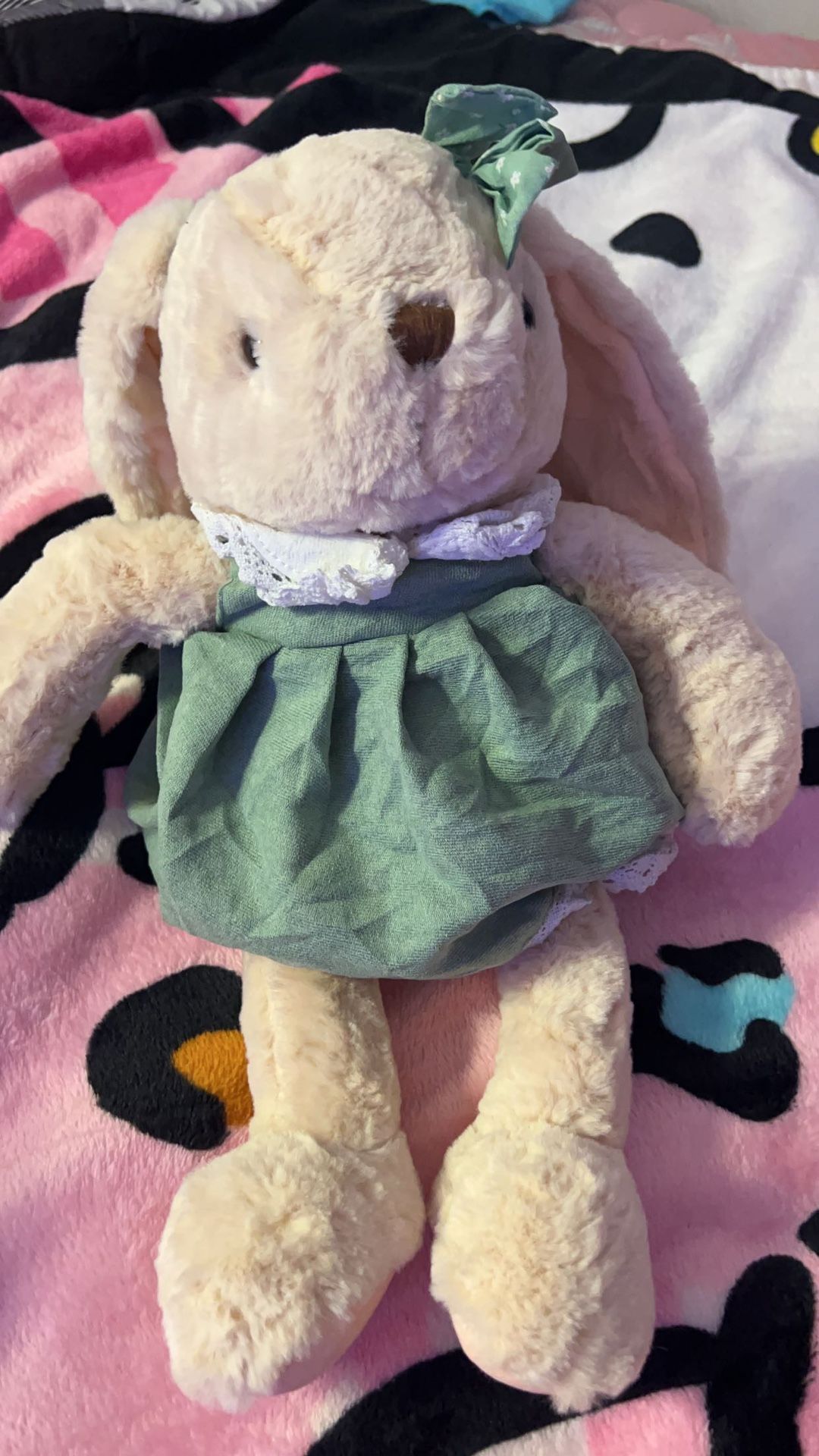 Cute Bunny In A Dress Plushie