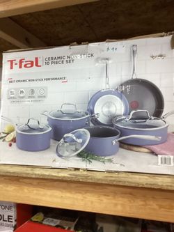 T-fal Ceramic Non-Stick 10 Piece Cookware Set