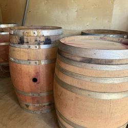 59 Gallon Wine Barrels- Freshly Emptied- PARKING LOT SALE Feb 21st 9am - 3pm