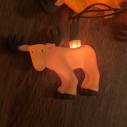 Vintage Camper String Lights Lot – Moose, Trout, Bobbers, Pinecones, Cabins – All Working!