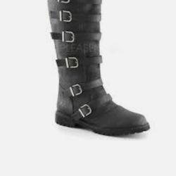 Gotham 110 Knee High Buckled Boot BLK NEW