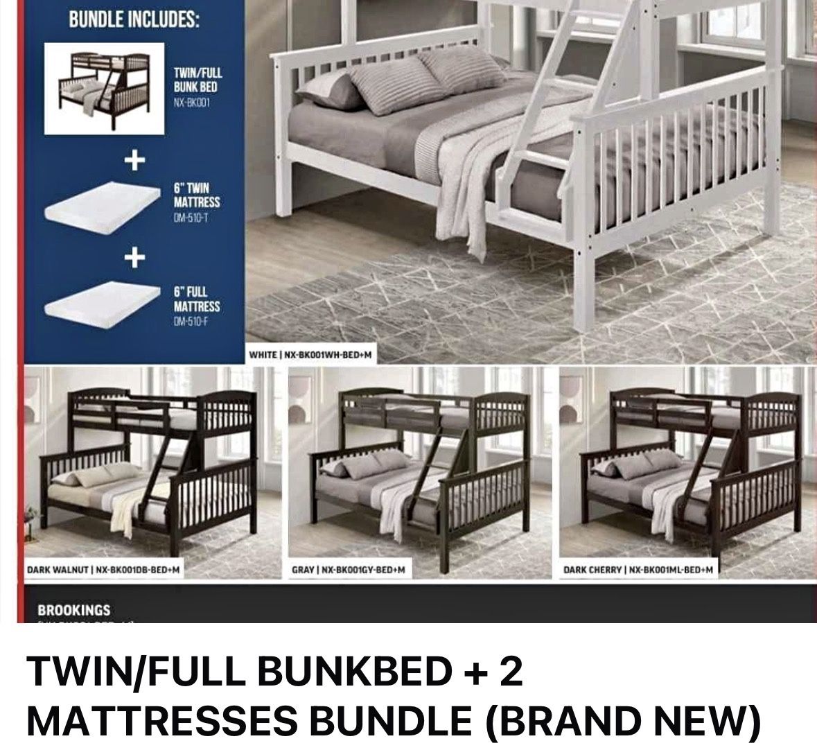 Bunk Bed Full And Twin With 2 Mattress
