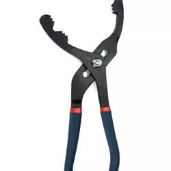 ATNHYING Large Oil Filter Pliers, 16" Adjustable Oil Filter Wrench, Universal No