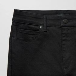 Uniqlo Black Denim Jeans Pants Skinny Hig Rise Stretch Tapered Women's Size  29 Inch 