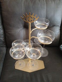 Cocktail Tree with 6 glasses