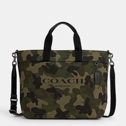 Coach Tote Bag 38 With Camo Print