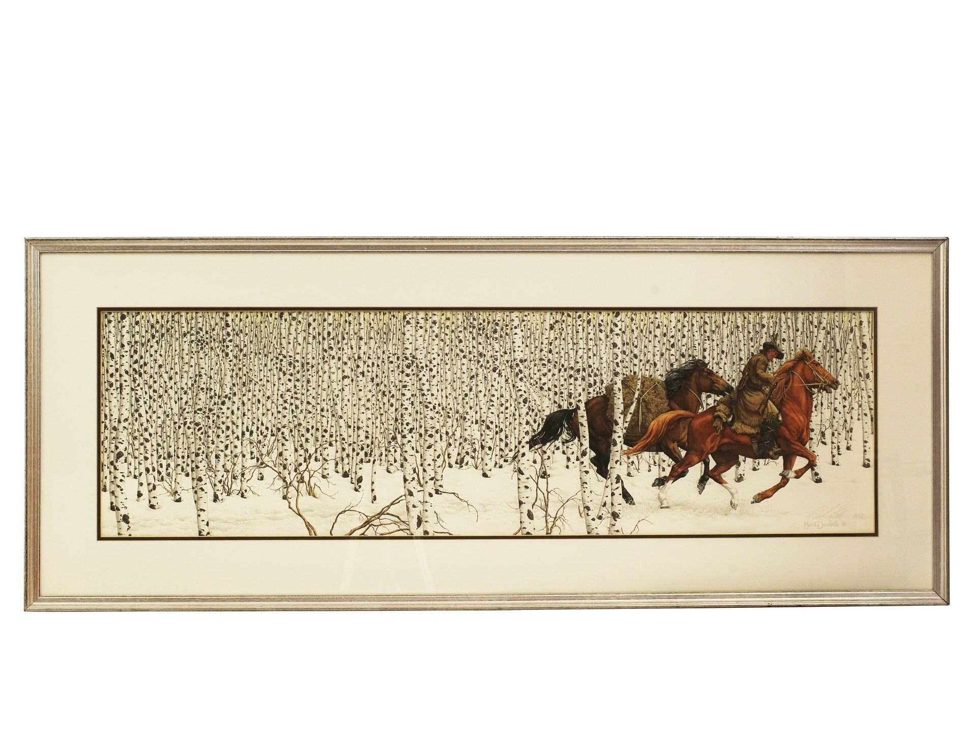 Bev Doolittle "Sacred Ground" Limited Edition Signed Framed Print Art 46 x 18.5"