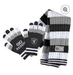 Las Vegas Raiders
Women's Las Vegas Raiders WEAR by Erin Andrews Striped Scarf & Gloves Set