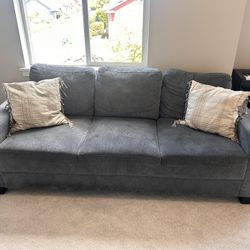 Blue grey sofa