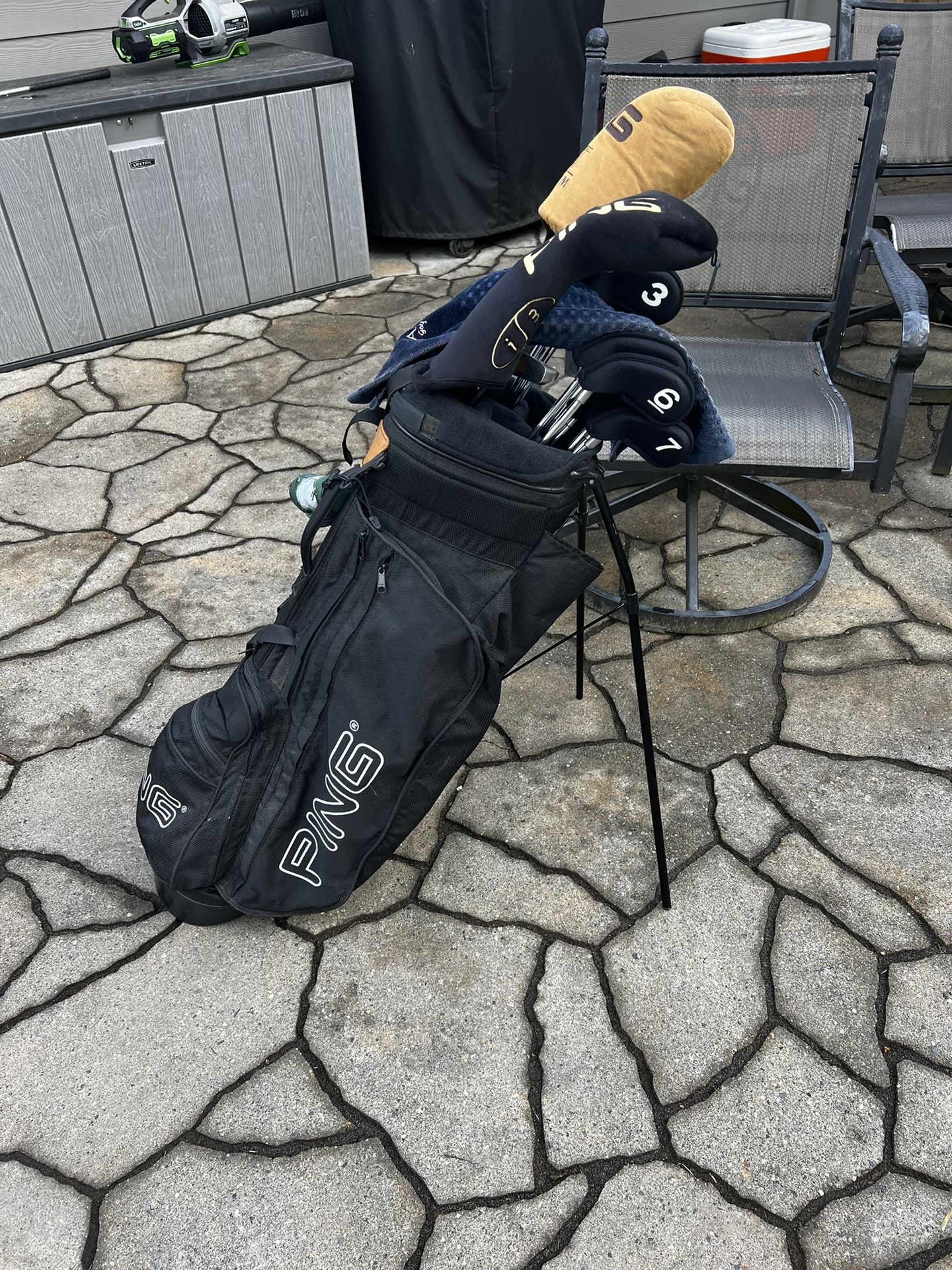 Ping ISI 2-56 10 Irons Driver, Wood, Putter And Bag All PING
