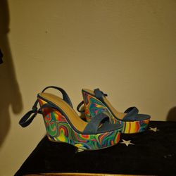 Tie Dye Platform Wedges 