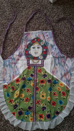 Handmade Russian Matreshka Apron