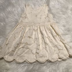 Cat & Jack 3T beige/cream embroidered/lace party dress for baby/toddler girl