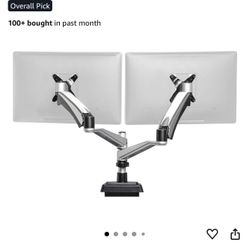 VariDesk Vari Dual Monitor Arm VESA Monitor Mount w/ 360 Degree Adjustment Computer Monitor Stand for Home or Office