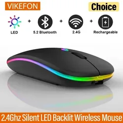 Led Bluetooth mouse rechargeable (New)