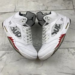 Supreme x Air Jordan 5 Retro (White)